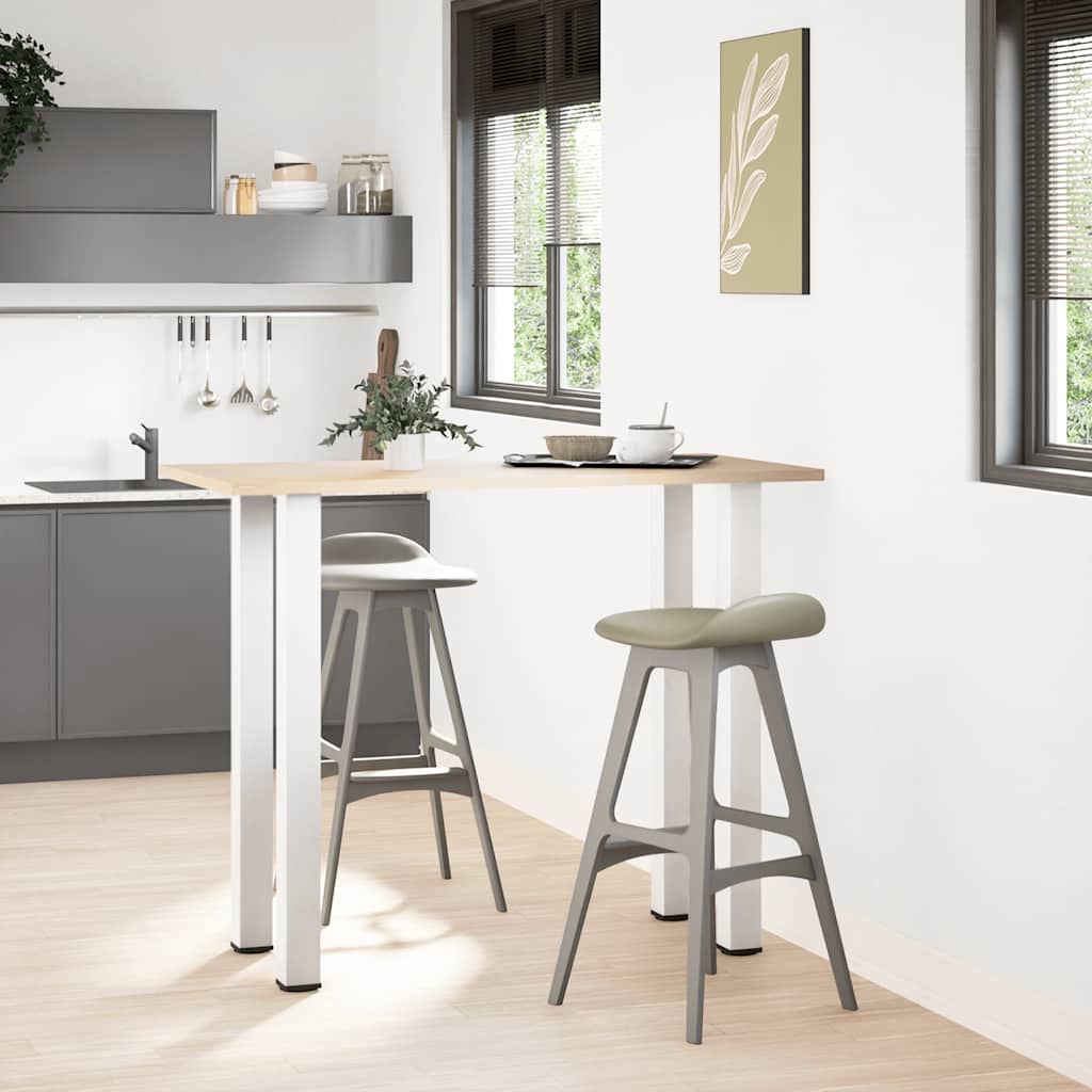 Barbordben 4 stk hvite 110–112 cm stål