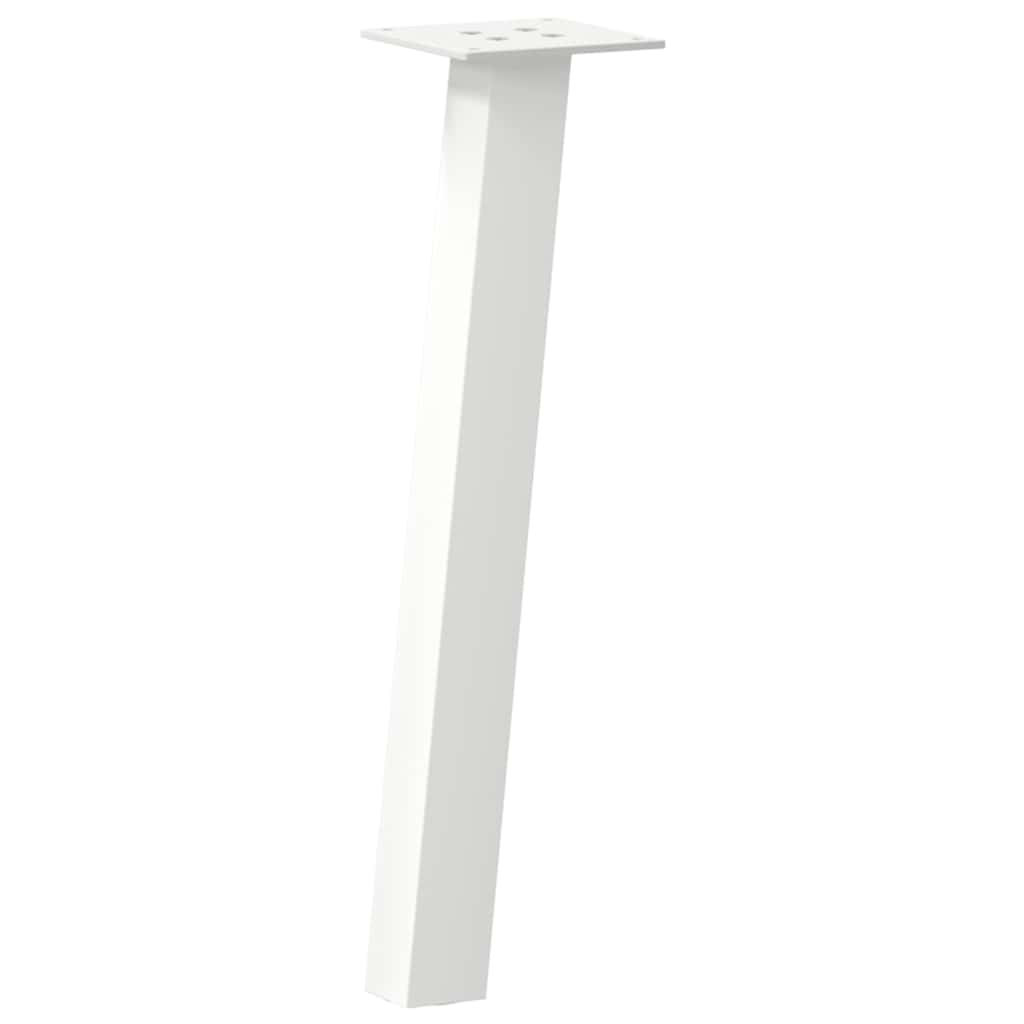 Salongbordben 4 stk hvit 30 cm stål