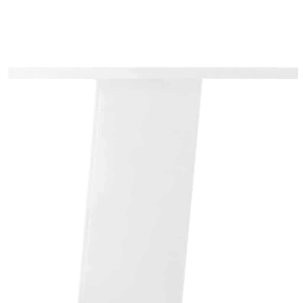 Salongbordben 4 stk hvit 42 cm stål
