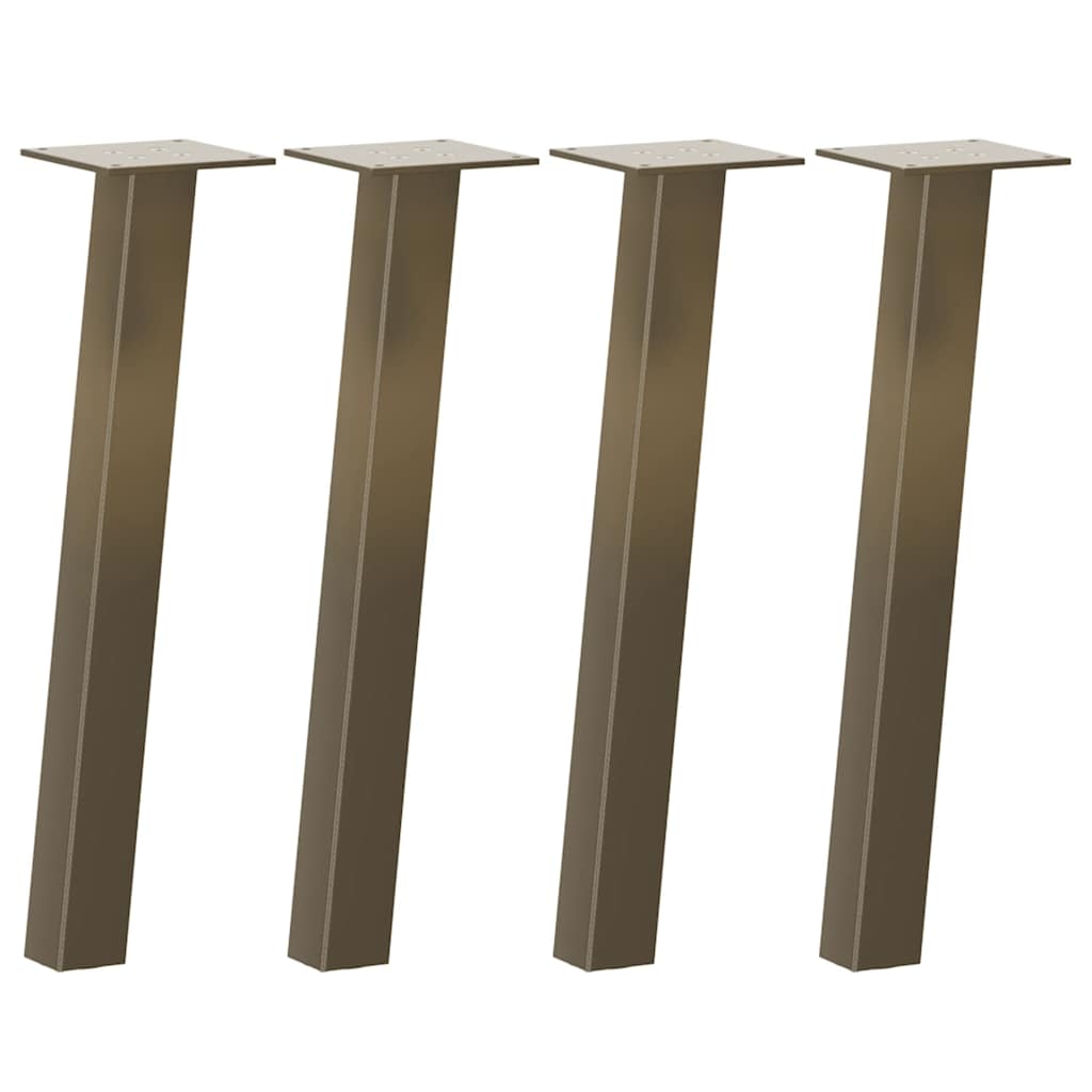 Salongbordben 4 stk naturstål 42 cm stål