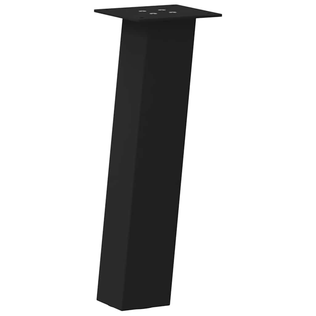 Salongbordben 4 stk svart 30 cm stål