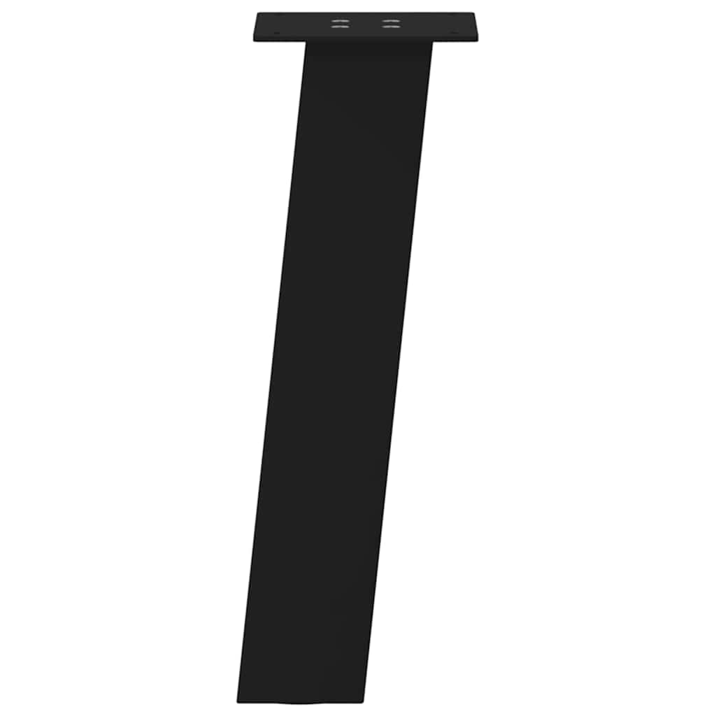 Salongbordben 4 stk svart 30 cm stål
