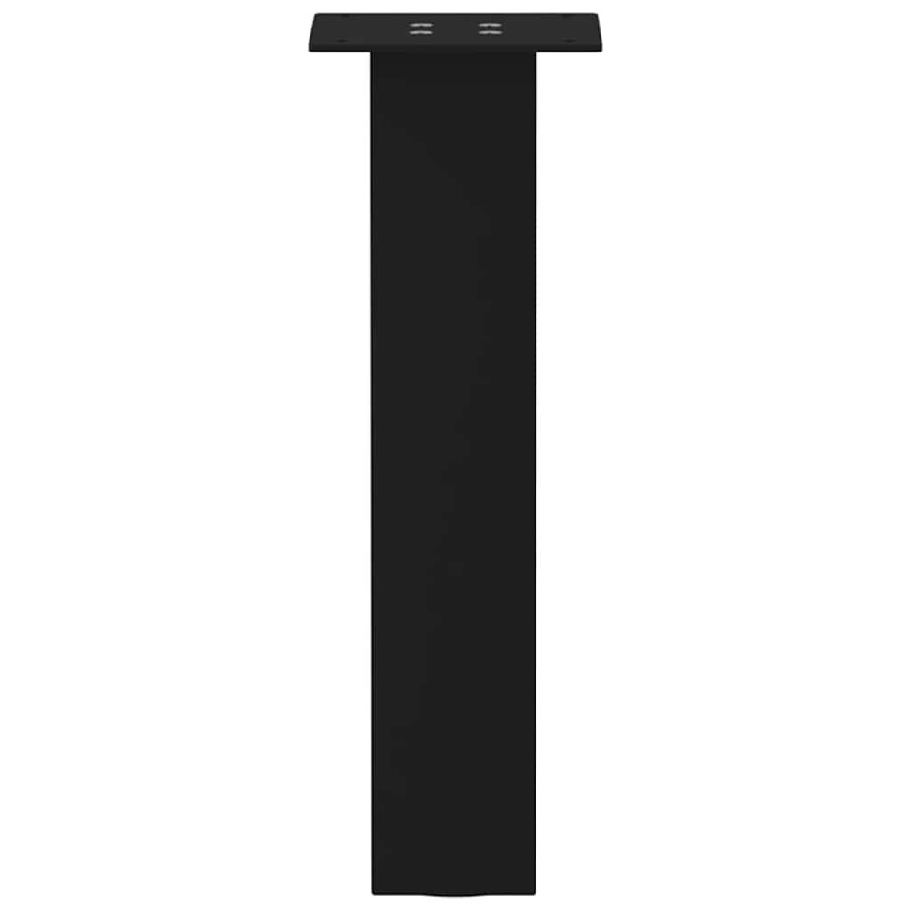 Salongbordben 4 stk svart 30 cm stål