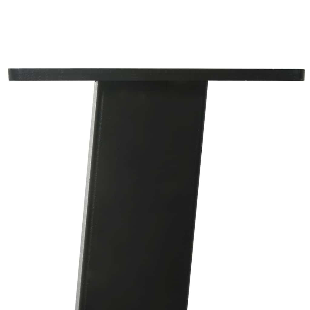 Salongbordben 4 stk svart 30 cm stål