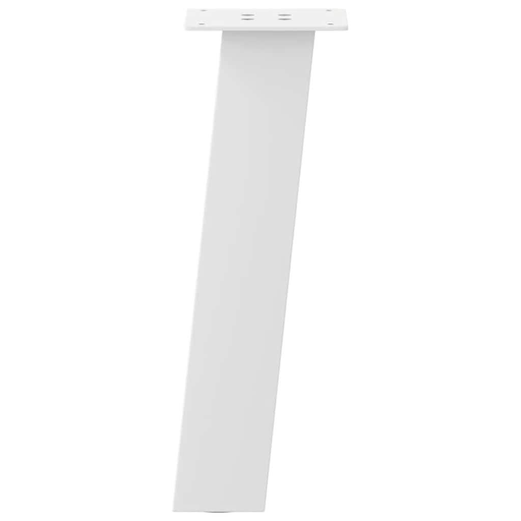 Salongbordben 4 stk hvit 30 cm stål