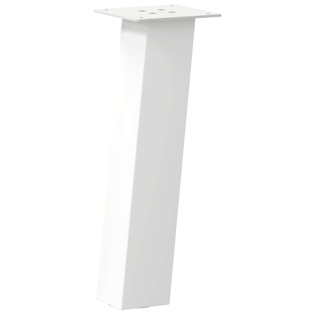 Salongbordben 4 stk hvit 42 cm stål