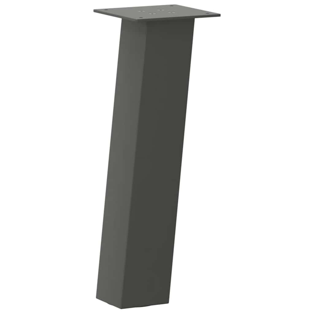 Salongbordben 4 stk antrasitt 42 cm stål