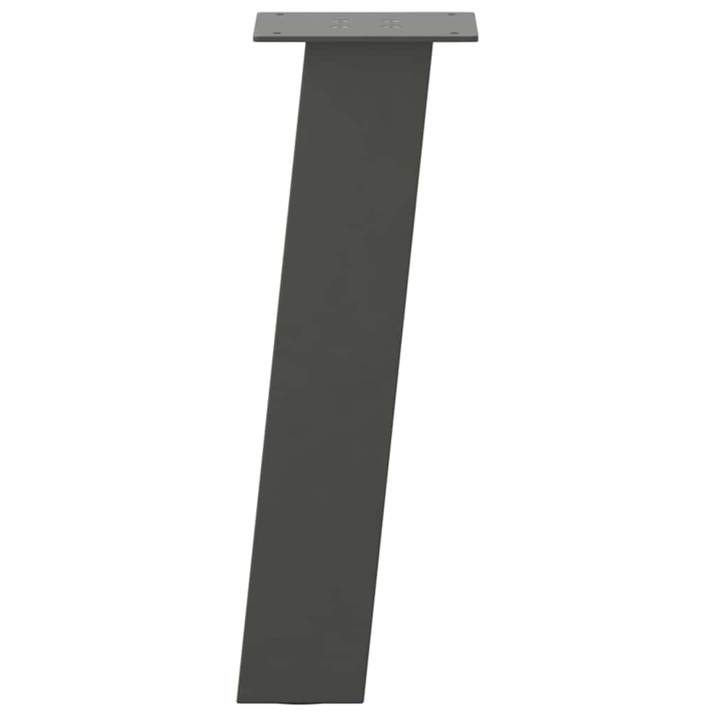 Salongbordben 4 stk antrasitt 42 cm stål