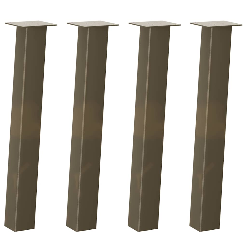 Konsollbordben 4 stk naturstål 72 cm stål