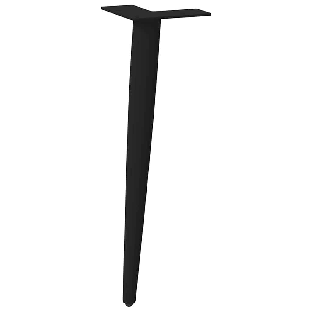 Salongbordben konisk form 4 stk svart 30-31 cm stål