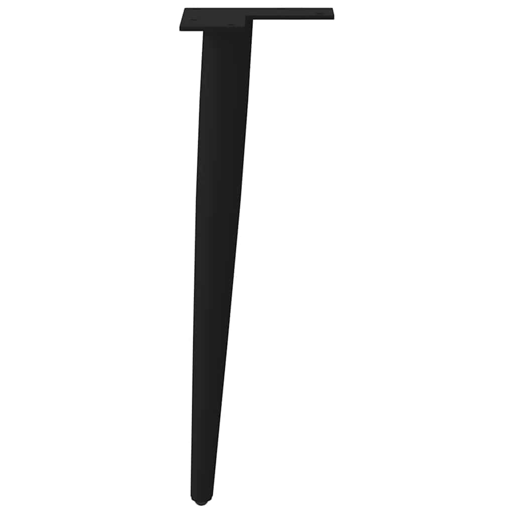 Salongbordben konisk form 4 stk svart 30-31 cm stål