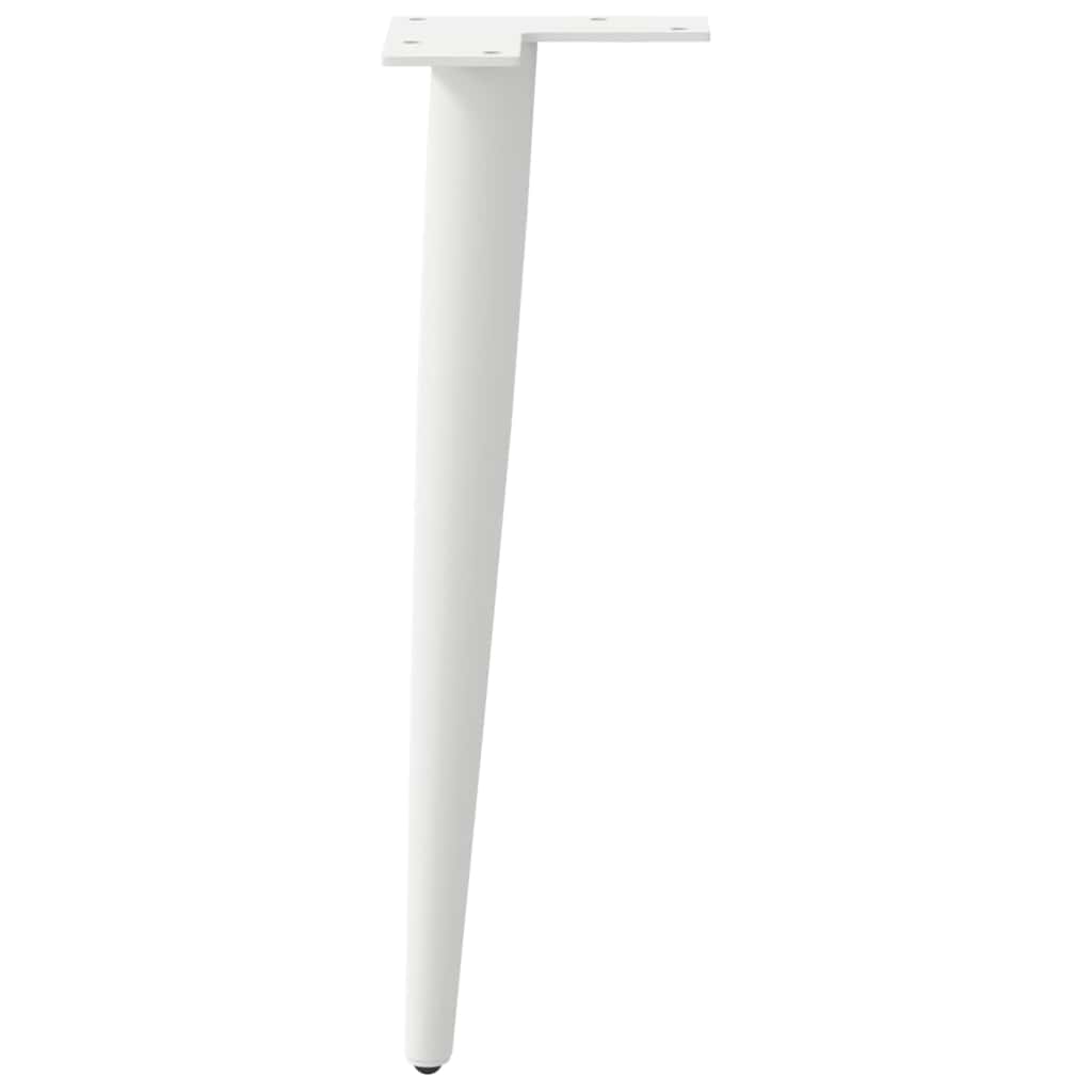 Salongbordben konisk form 4 stk hvit 30-31 cm stål