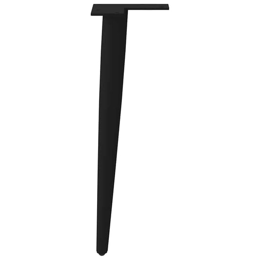Salongbordben konisk form 4 stk svart 42-43 cm stål vidaXL