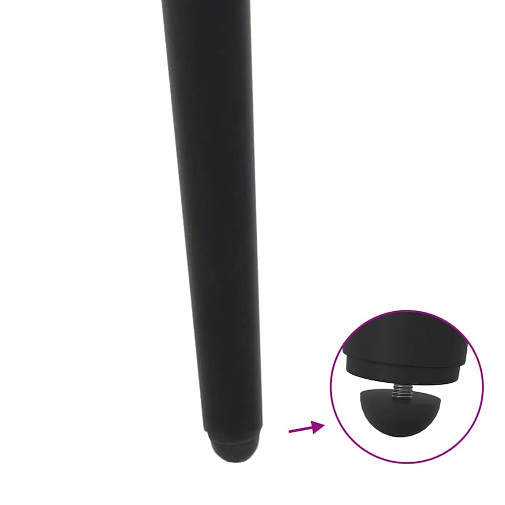 Salongbordben konisk form 4 stk svart 42-43 cm stål vidaXL