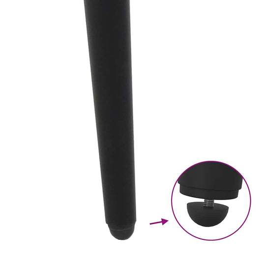 Salongbordben konisk form 4 stk svart 42-43 cm stål vidaXL