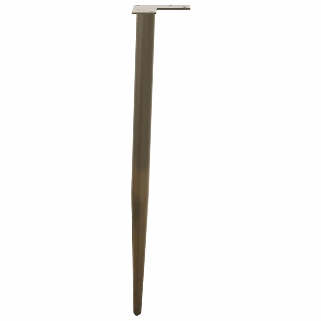 Konsollbordben konisk form 4 stk naturstål 72–73 cm stål