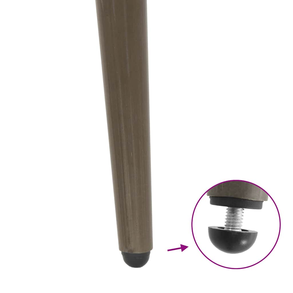 Konsollbordben konisk form 4 stk naturstål 72–73 cm stål