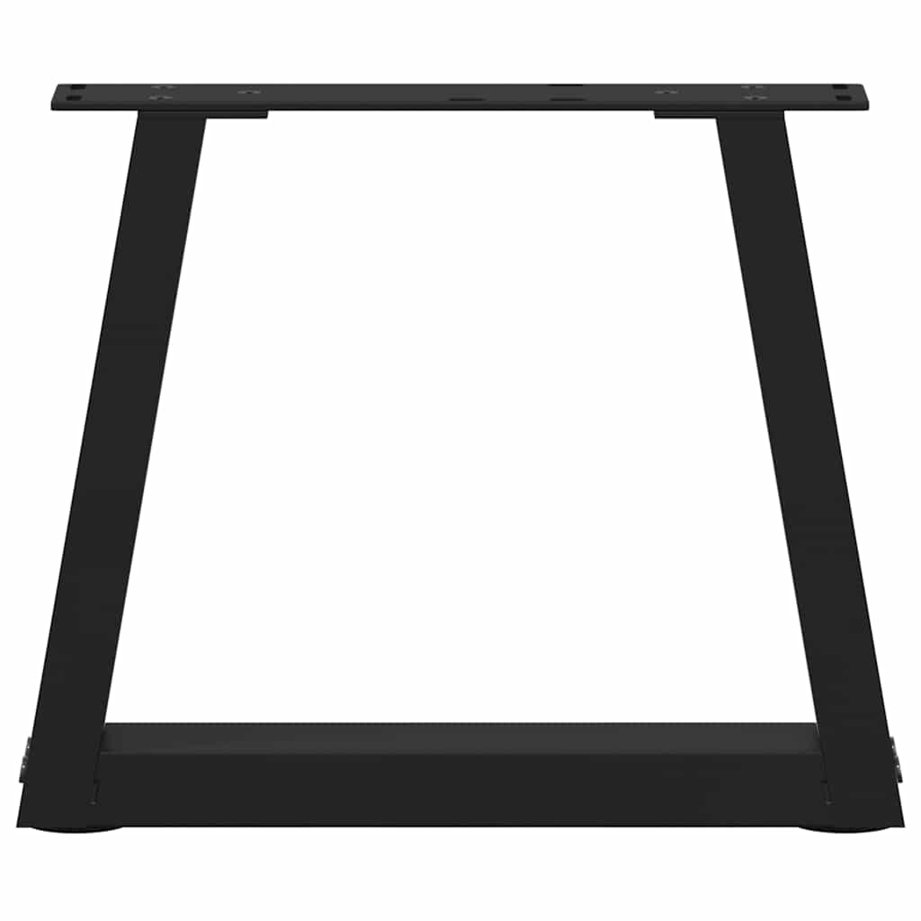 Salongbordben V-formet 2 stk svart 30x(30-31,3) cm stål