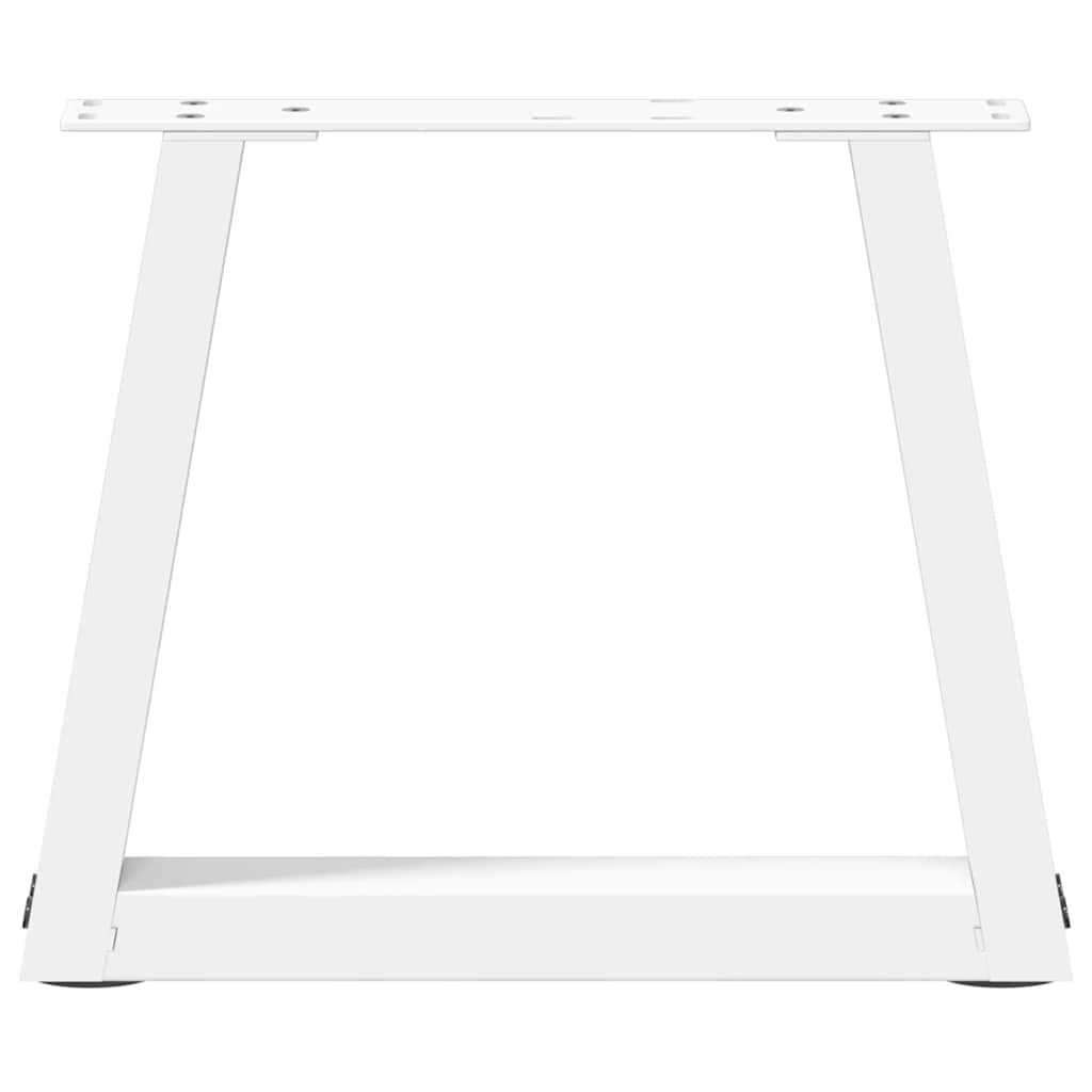 Salongbordben V-formet 2 stk hvit 30x(30-31,3) cm stål