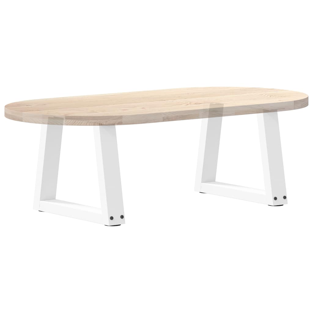 Salongbordben V-formet 2 stk hvit 30x(30-31,3) cm stål