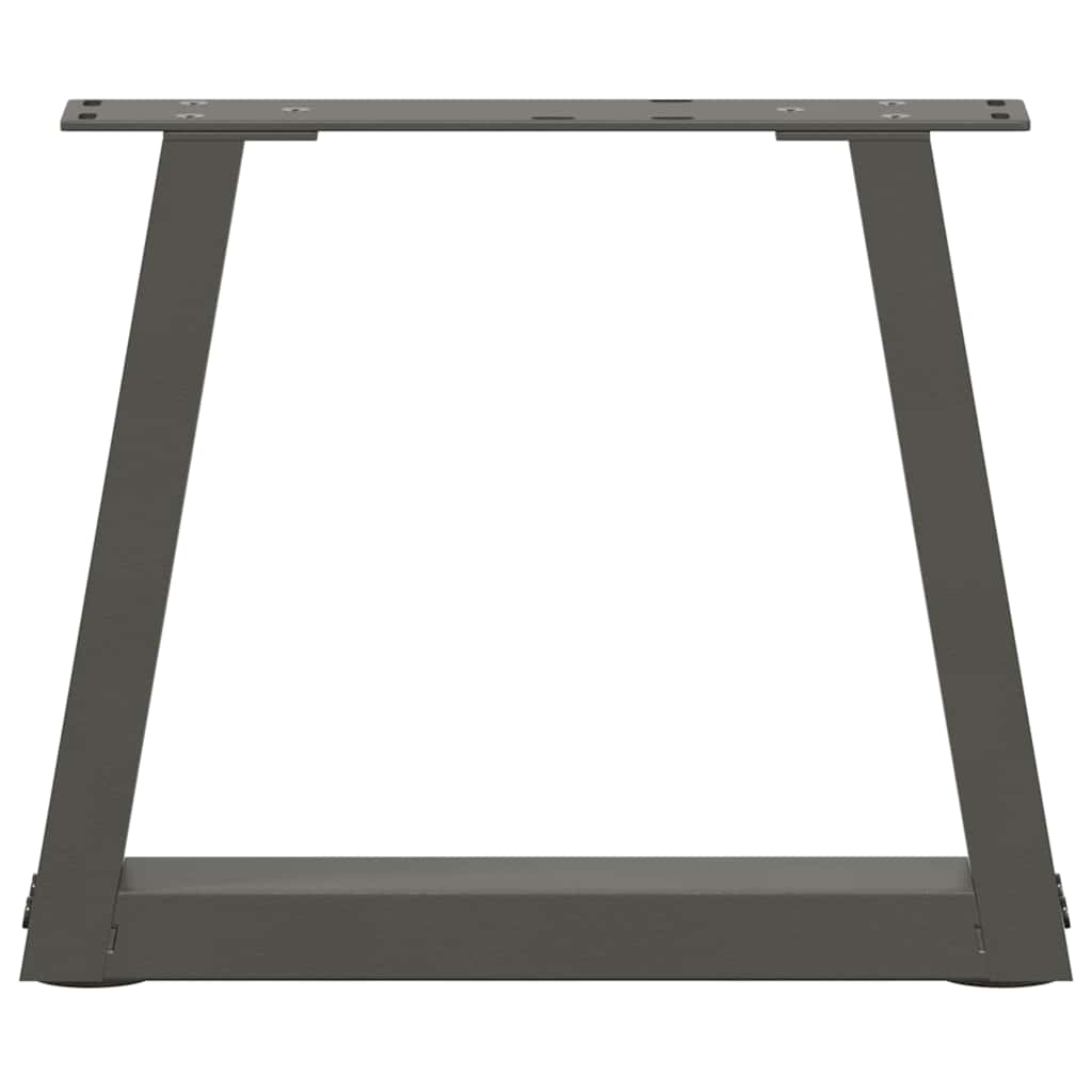 Salongbordben V-formet 2 stk antrasitt 30x(30-31,3) cm stål