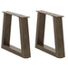 Salongbordben V-formet 2 stk naturstål 30x(30-31,3) cm stål
