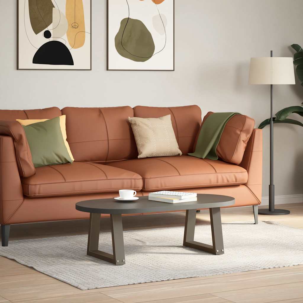 Salongbordben V-formet 2 stk naturstål 30x(30-31,3) cm stål