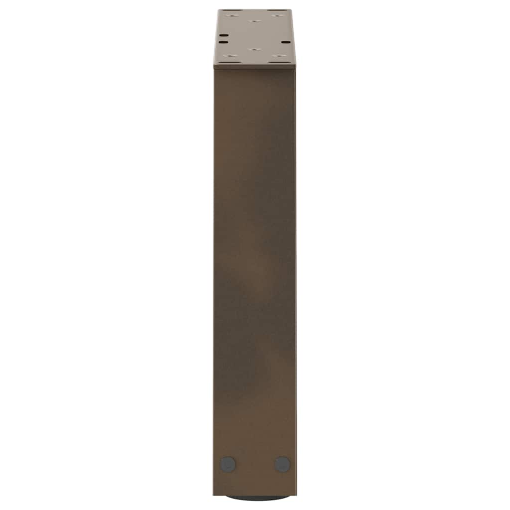 Salongbordben V-formet 2 stk naturstål 30x(30-31,3) cm stål