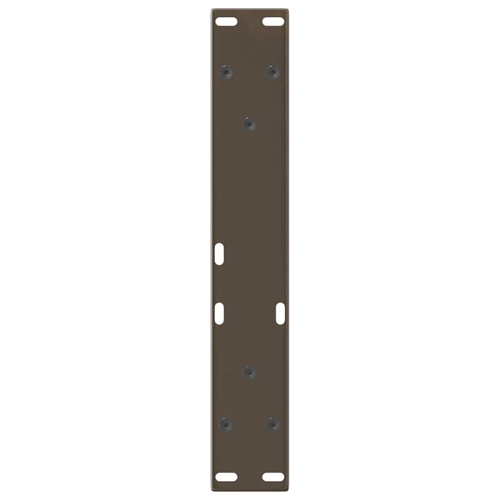 Salongbordben V-formet 2 stk naturstål 30x(30-31,3) cm stål