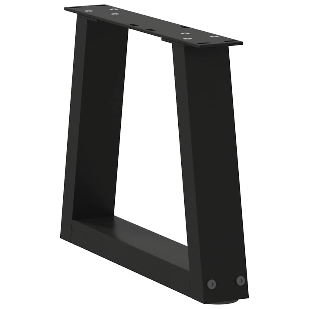 Salongbordben V-formet 2 stk svart 40x(30-31,3) cm stål