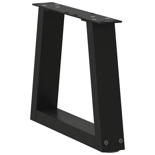 Salongbordben V-formet 2 stk svart 40x(30-31,3) cm stål