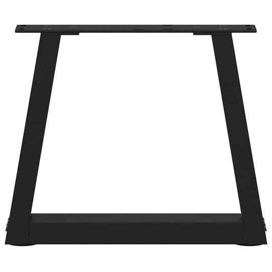 Salongbordben V-formet 2 stk svart 40x(30-31,3) cm stål