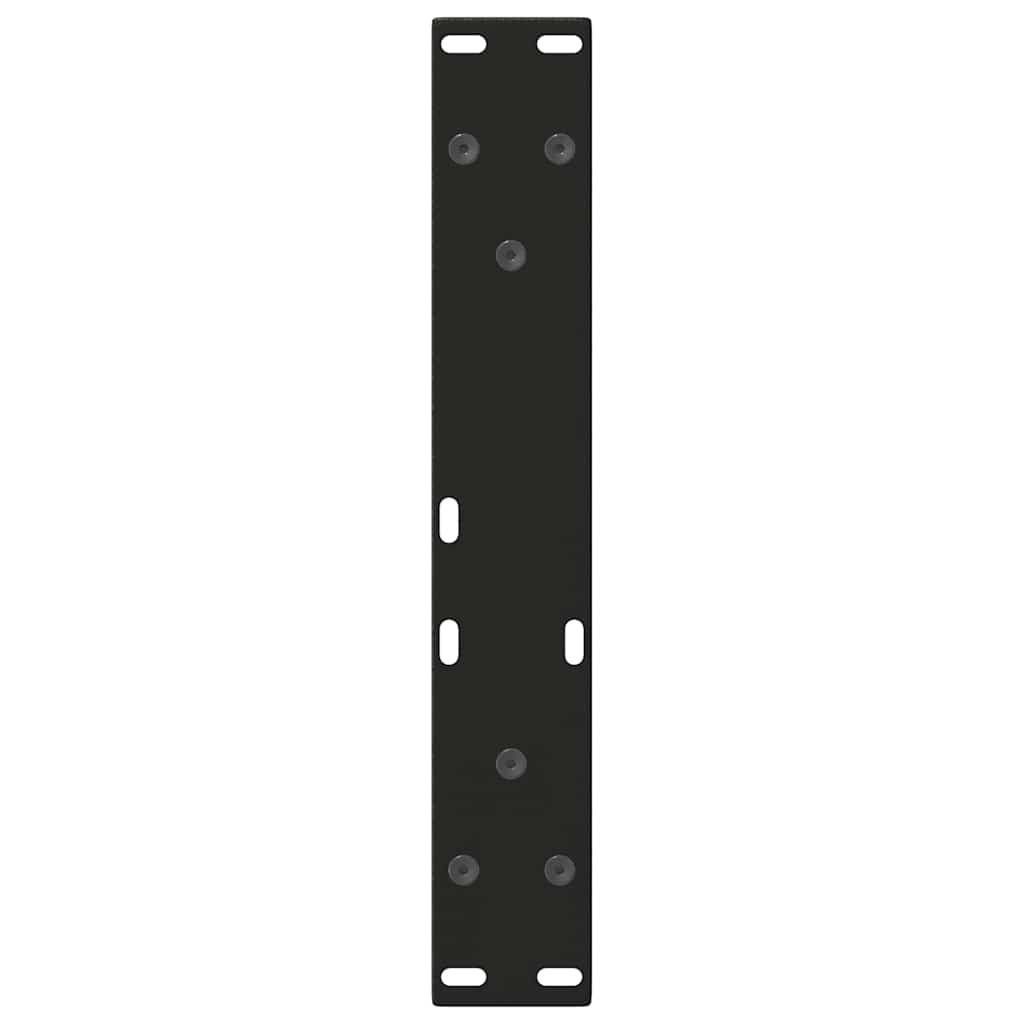 Salongbordben V-formet 2 stk svart 40x(30-31,3) cm stål