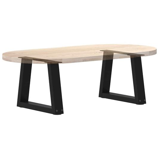 Salongbordben V-formet 2 stk svart 40x(30-31,3) cm stål