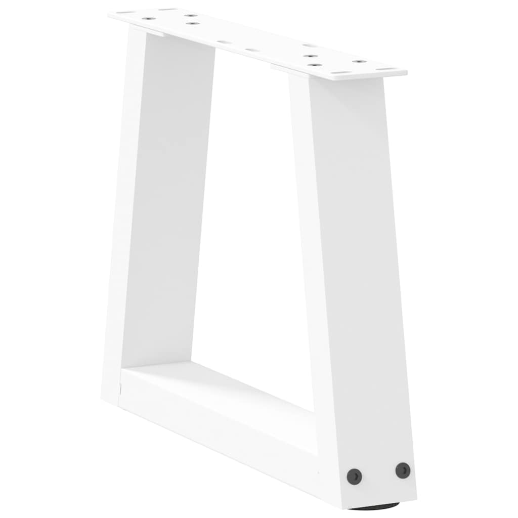 Salongbordben V-formet 2 stk hvit 40x(30-31,3) cm stål