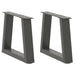Salongbordben V-formet 2 stk antrasitt 40x(30-31,3) cm stål vidaXL