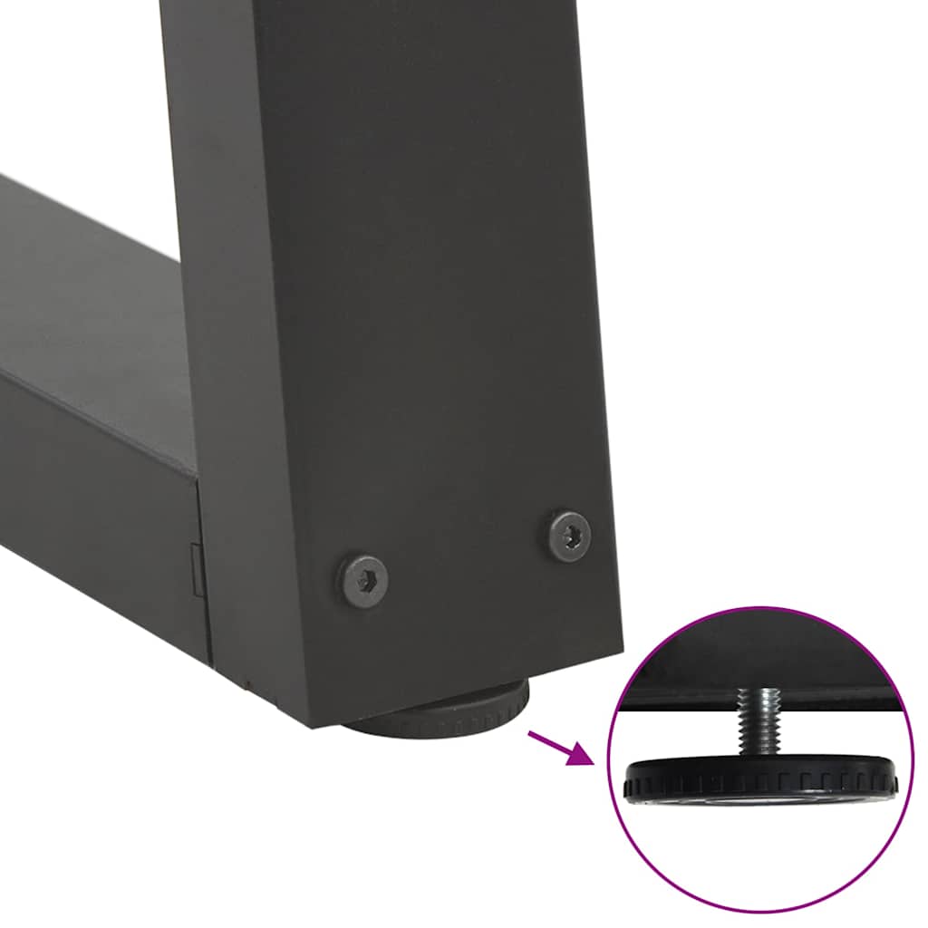 Salongbordben V-formet 2 stk antrasitt 40x(30-31,3) cm stål vidaXL