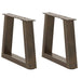 Salongbordben V-formet 2 stk naturstål 40x(30-31,3) cm stål