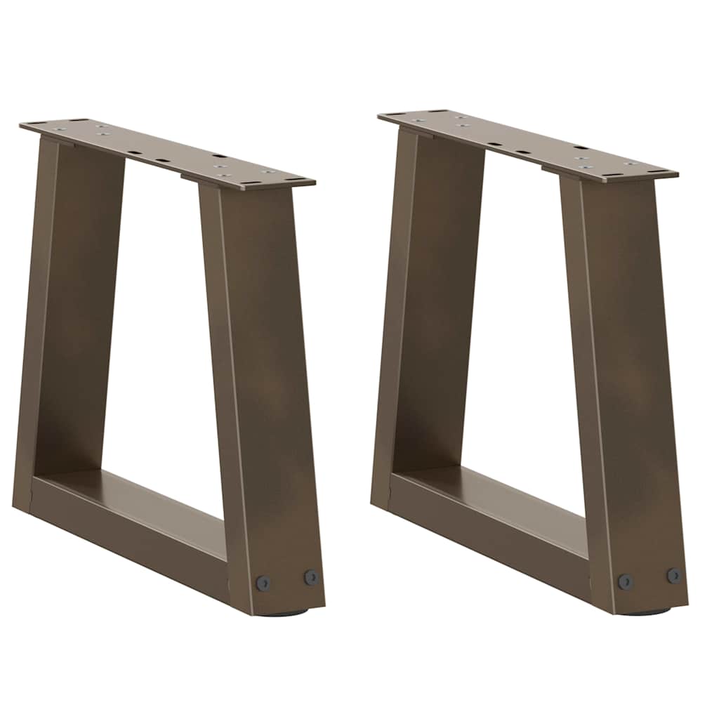 Salongbordben V-formet 2 stk naturstål 40x(30-31,3) cm stål