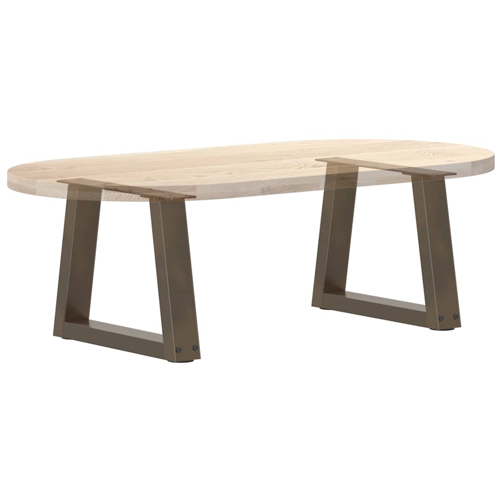 Salongbordben V-formet 2 stk naturstål 40x(30-31,3) cm stål