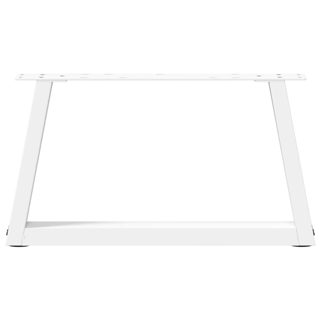 Salongbordben V-formet 2 stk hvit 50x(30-31,3) cm stål