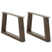 Salongbordben V-formet 2 stk naturstål 50x(30-31,3) cm stål