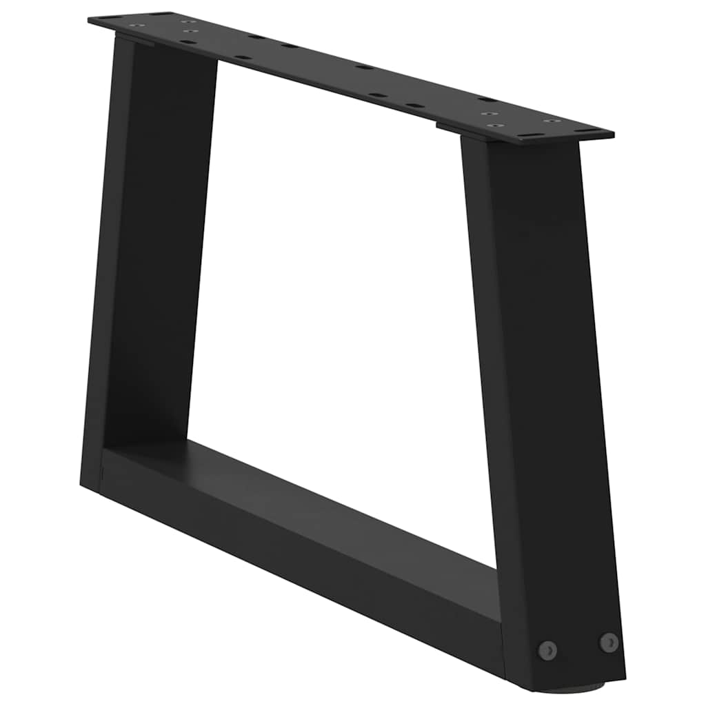 Salongbordben V-formet 2 stk svart 60 x (30-31,3) cm stål