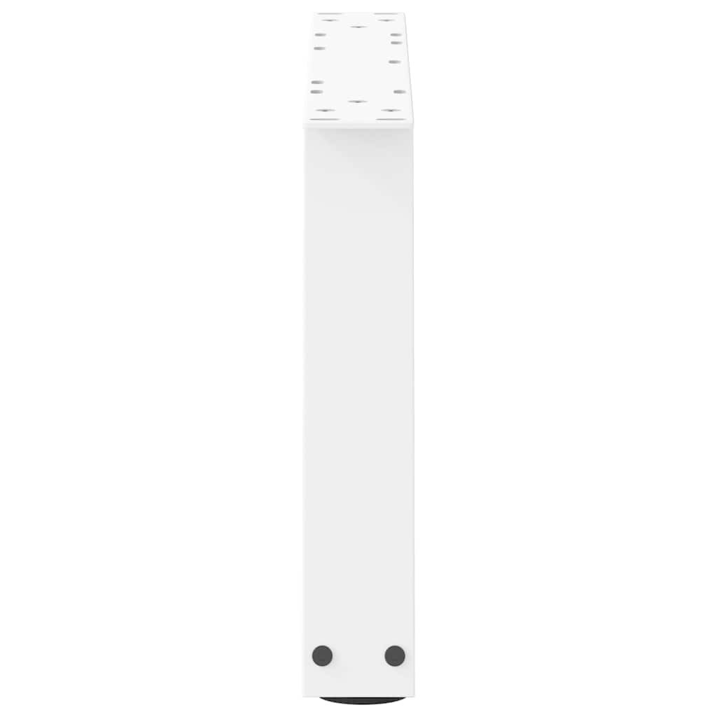 Salongbordben V-formet 2 stk hvit 60 x (30-31,3) cm stål