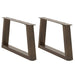 Salongbordben V-formet 2 stk naturstål 60 x (30-31,3) cm stål