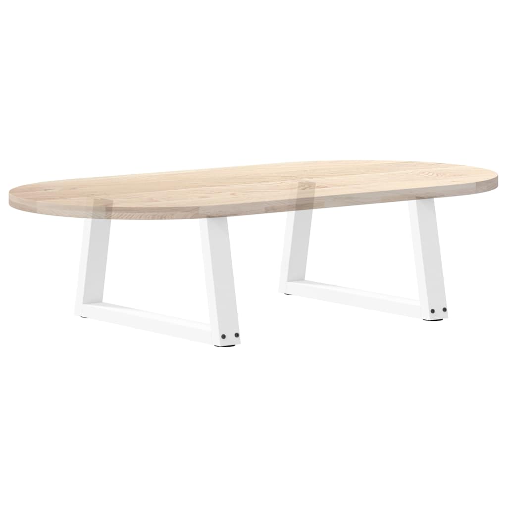Salongbordben V-formet 2 stk hvit 70 x (30-31,3) cm stål