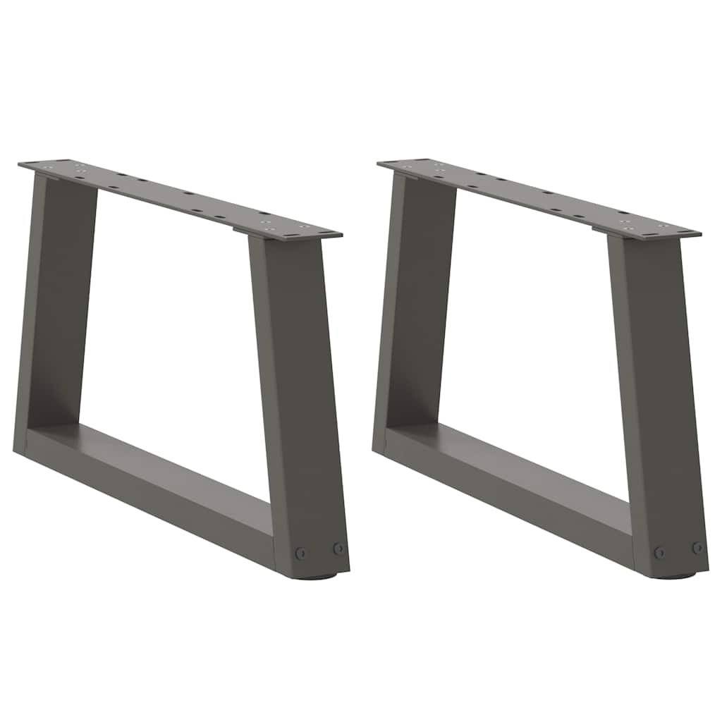 Salongbordben V-formet 2 stk antrasitt 70 x (30-31,3) cm stål