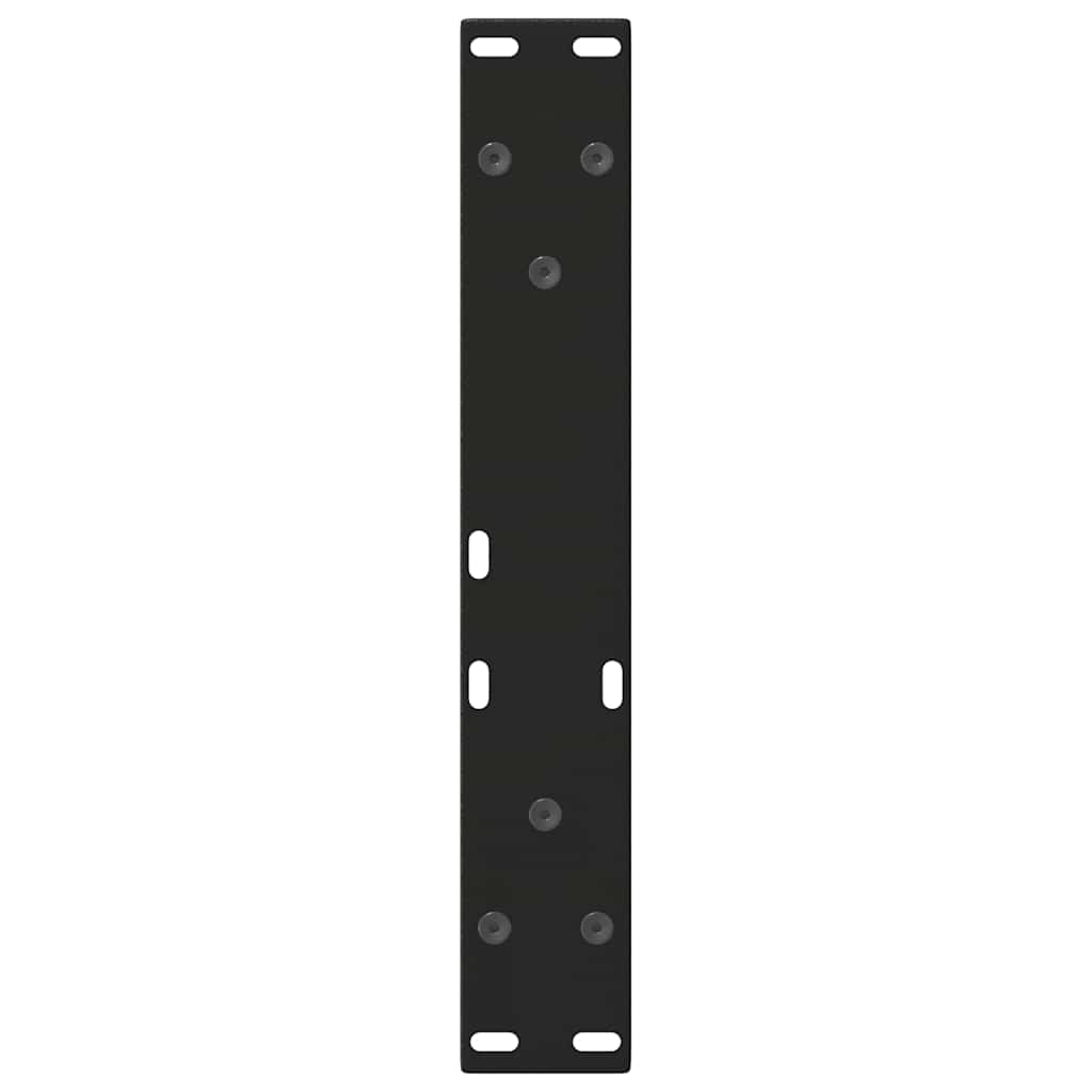 Salongbordben V-formet 2 stk svart 28 x (42-43,3) cm stål