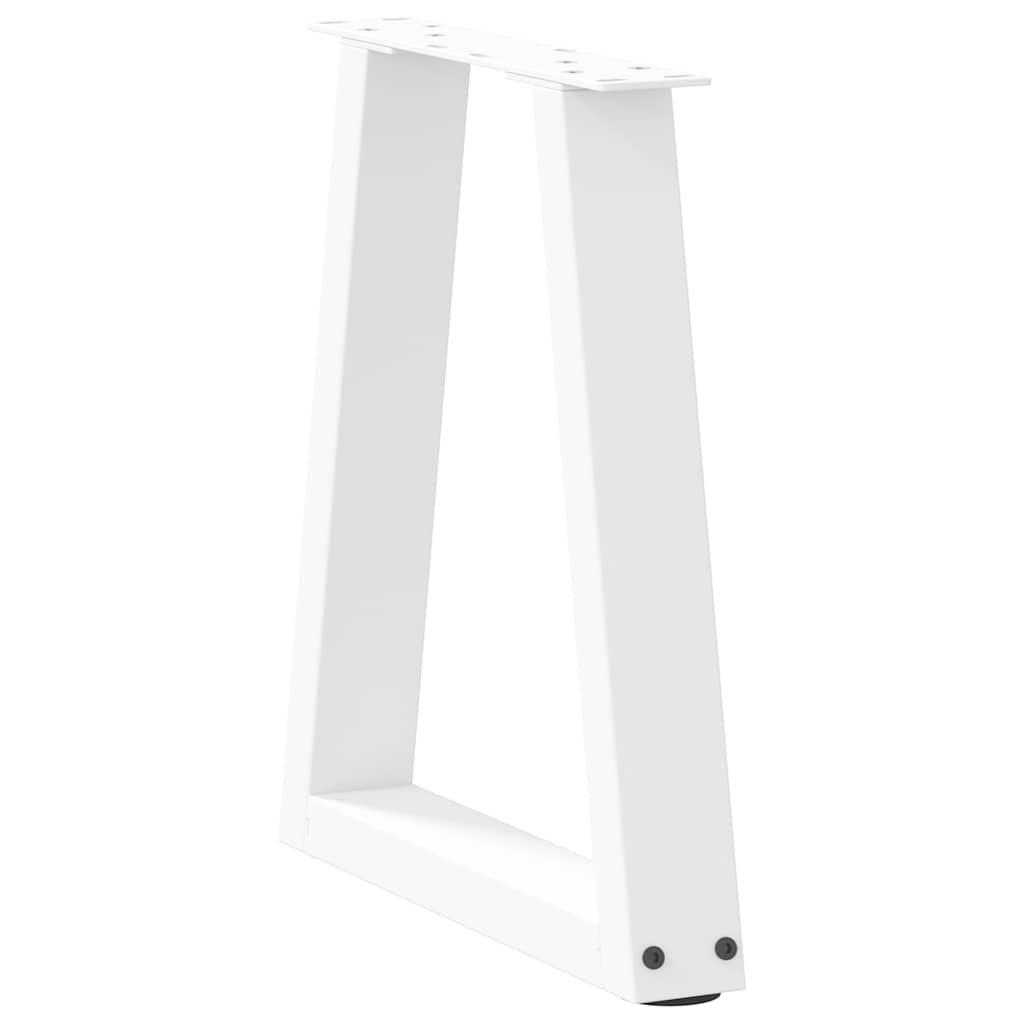 Salongbordben V-formet 2 stk hvit 28 x (42-43,3) cm stål