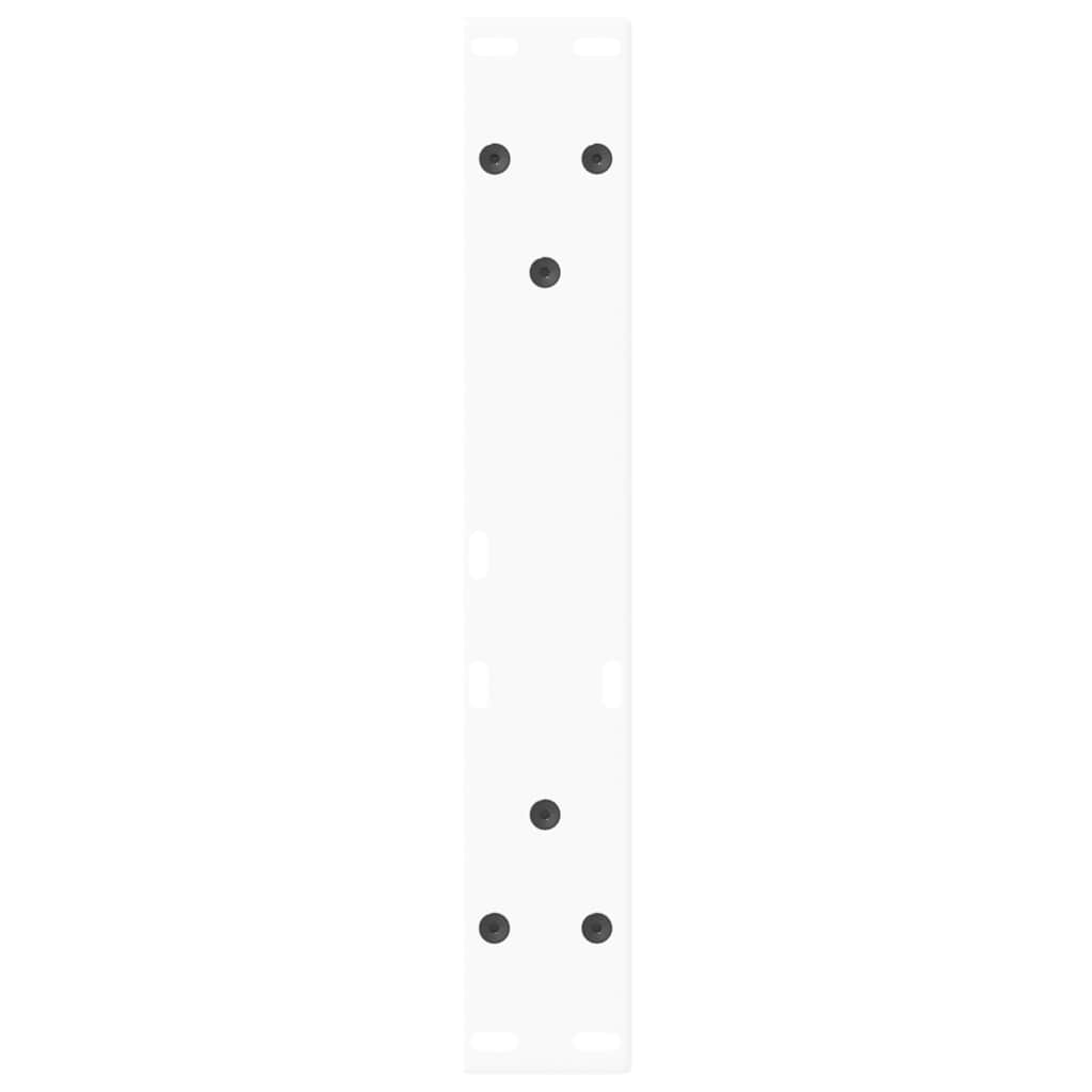 Salongbordben V-formet 2 stk hvit 28 x (42-43,3) cm stål